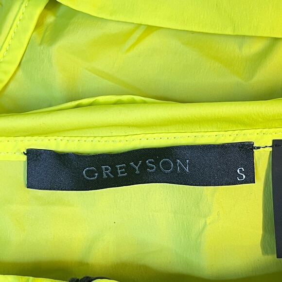 NWT Greyson Newago Pac Lite Men’s Small Windbreaker Jacket Stretch Radium Yellow - Picture 4 of 8